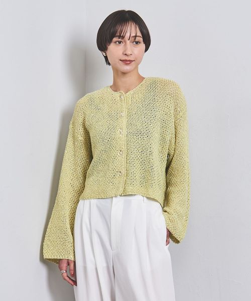 スパンコール メッシュ カーディガン