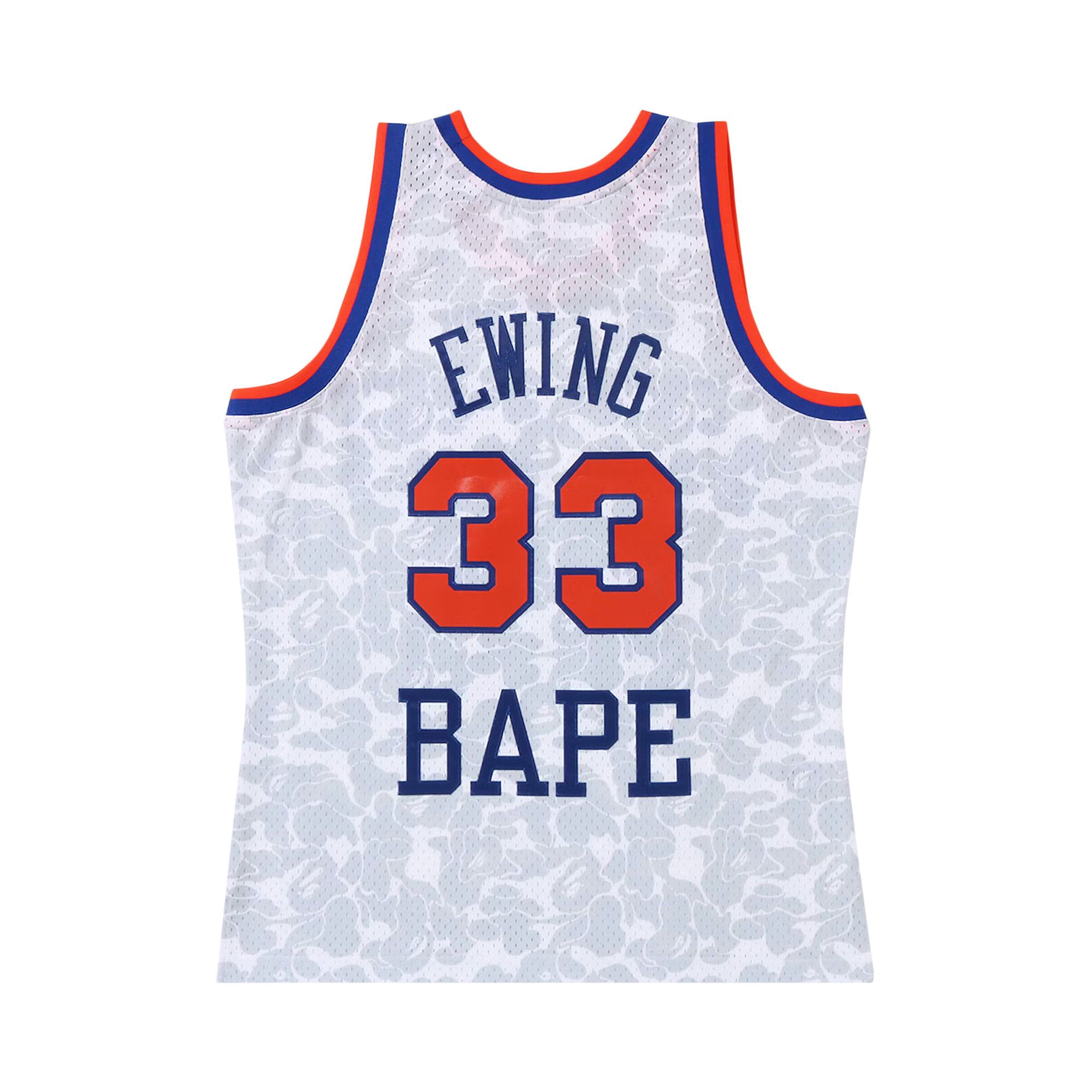 Buy BAPE x Mitchell & Ness New York Knicks Ewing Jersey 'White