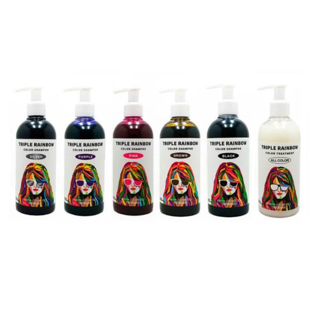 トリプルレインボー カラーシャンプー 300ml 11種のアミノ酸 10種の