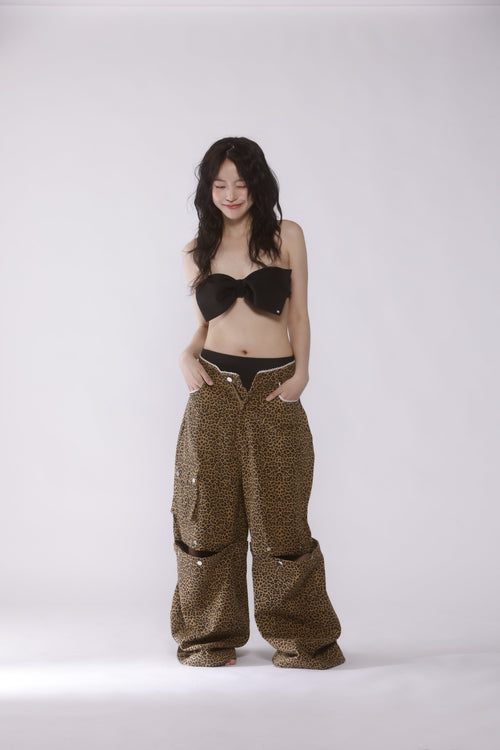 judin 2way ribbon motif swimwear ブラック S 2way ribbon motif