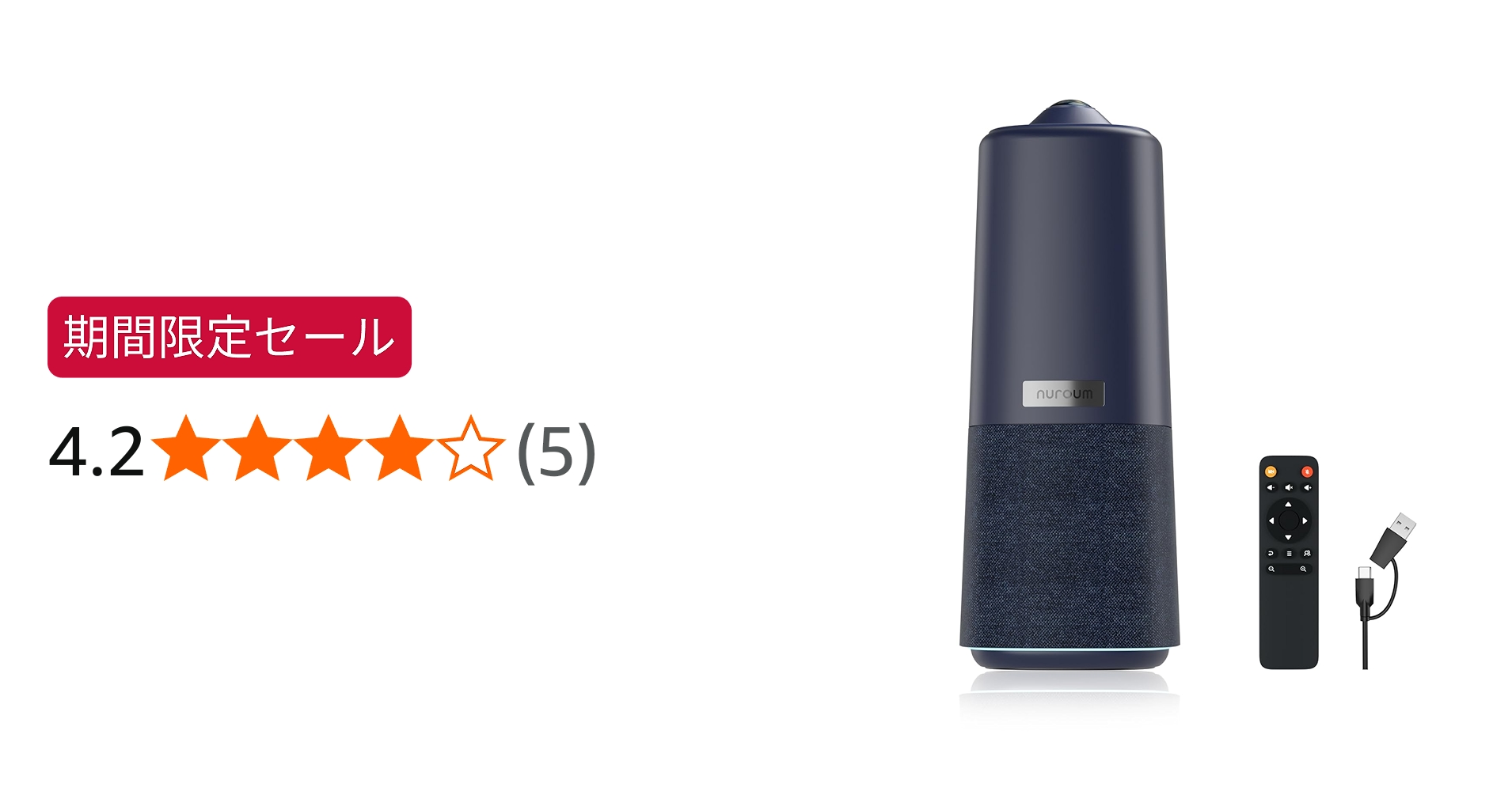 Amazon.co.jp: Nuroum 360 Pro ウェブカメラ web会議用 360°カメラ