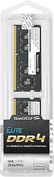 TEAMGROUP Elite DDR4 32GB Kit (2 x 16GB) 2666MHz PC4-21300 CL19