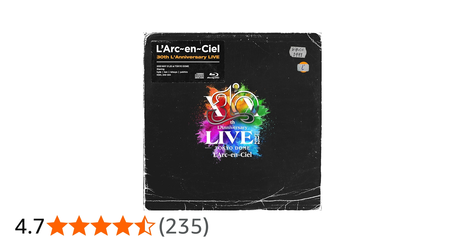 Amazon.co.jp: L'Arc〜en〜Ciel 30th L'Anniversary LIVE (完全生産