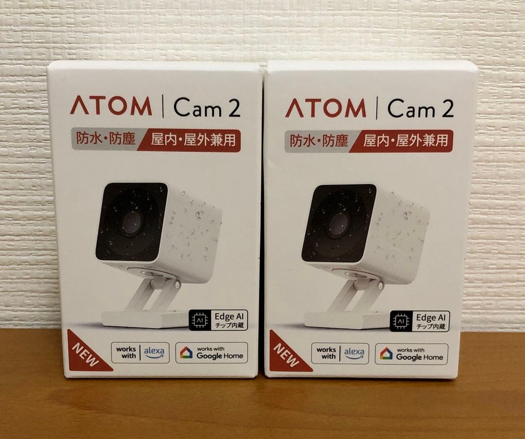 ATOM Cam2（アトムカム2 ）×2台 ATOM Cam 2 (アトムカム ツー) - 完全防水・防塵＋カラーナイト