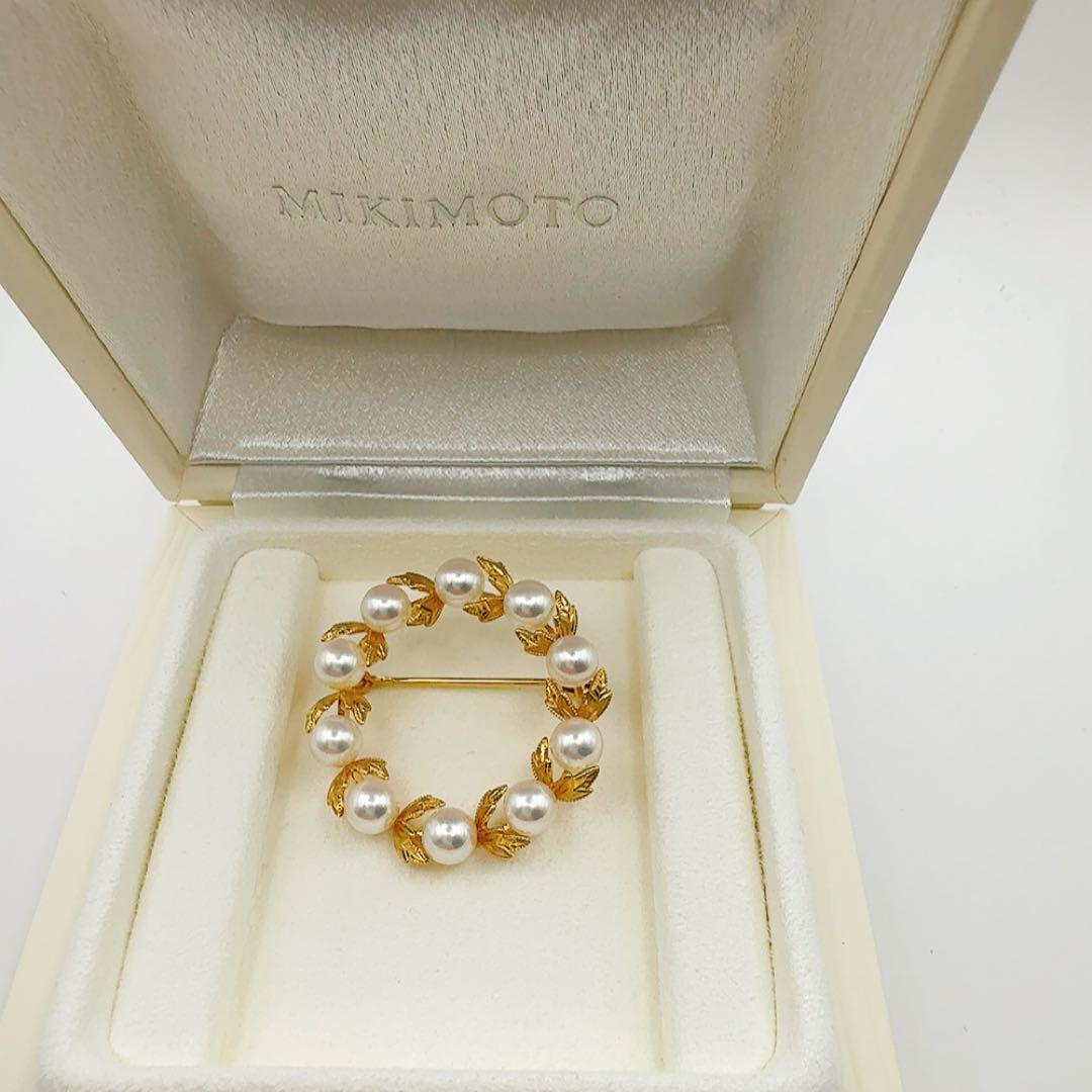 美品　定番　ミキモト　K18 月桂樹　ブローチ　美品 美品 定番 ミキモト K18 月桂樹 ブローチ 美品 - メルカリ