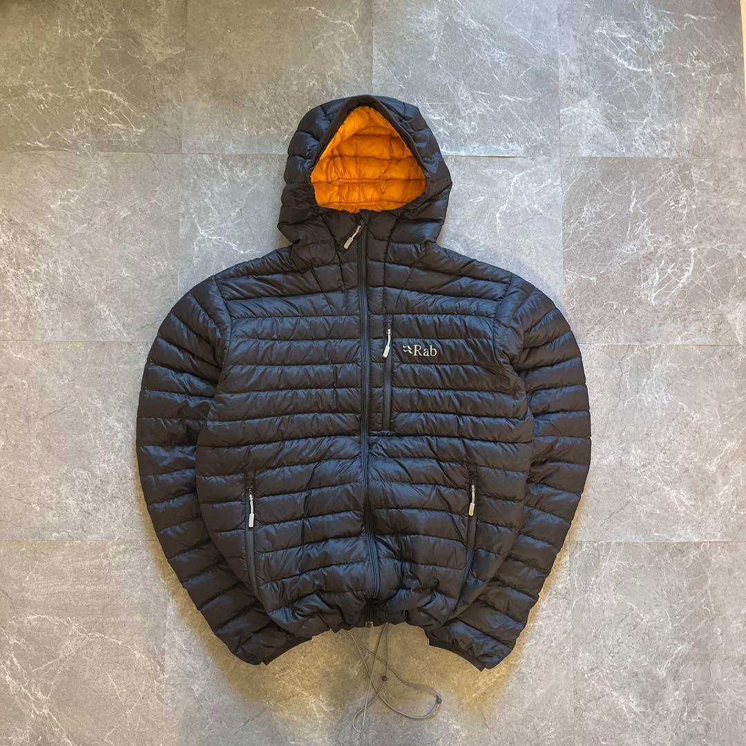 【専用❗️】極暖！Rab ダウンジャケット　グレー　オレンジ　L 超希少❗️ ウィメンズ ボリュームハイネック ナイロンショート ダックダウン