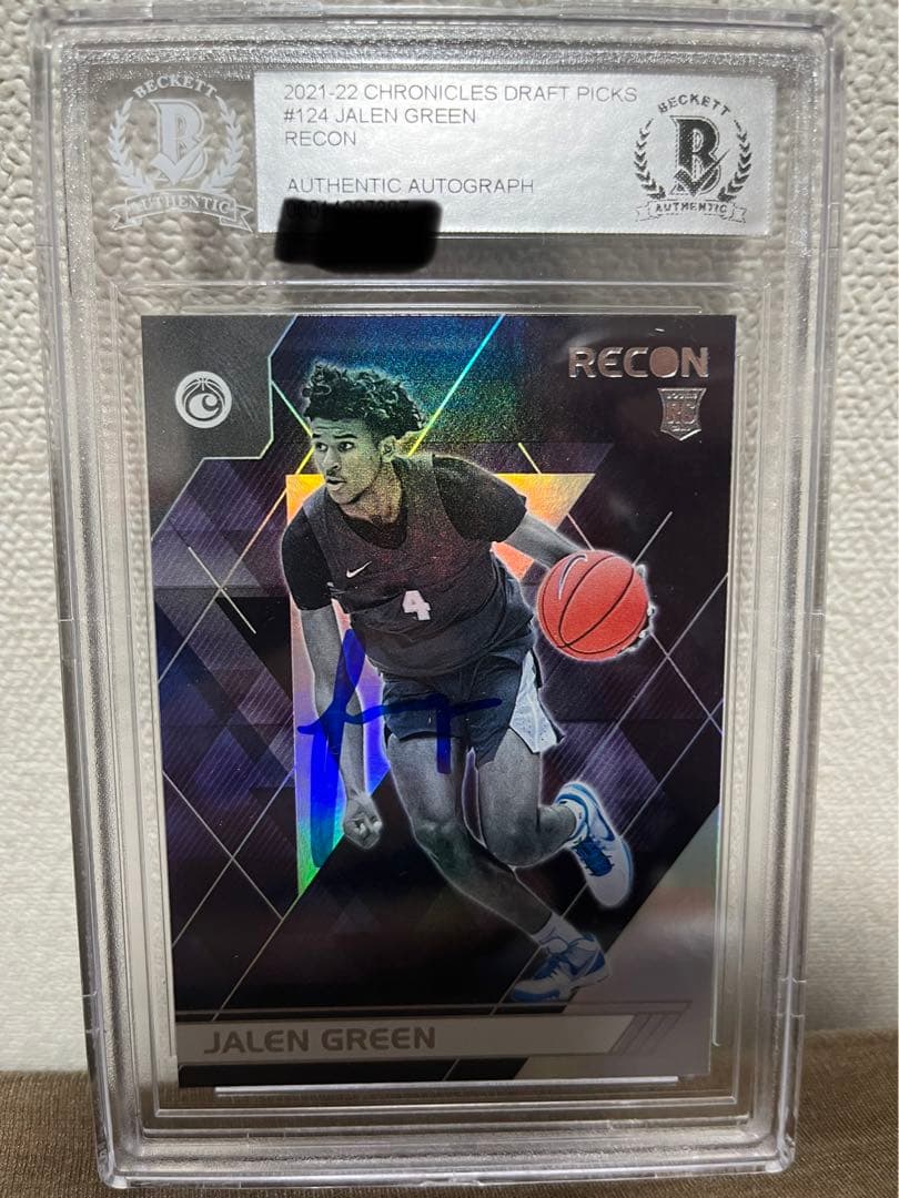 NBAカード JALEN GREEN AUTO Jalen Green Autographed 2021-22 NBA Hoops Blue Rookie Card #218