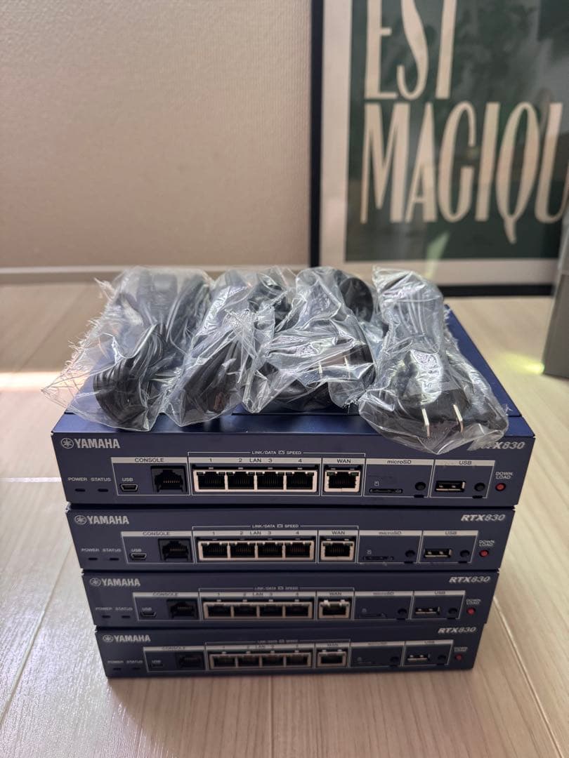 YAMAHA RTX830 ギガVPNルーター 4台セット YAMAHA（ヤマハ） YAMAHA RTX830 ギガアクセスVPNルーター(4ポート
