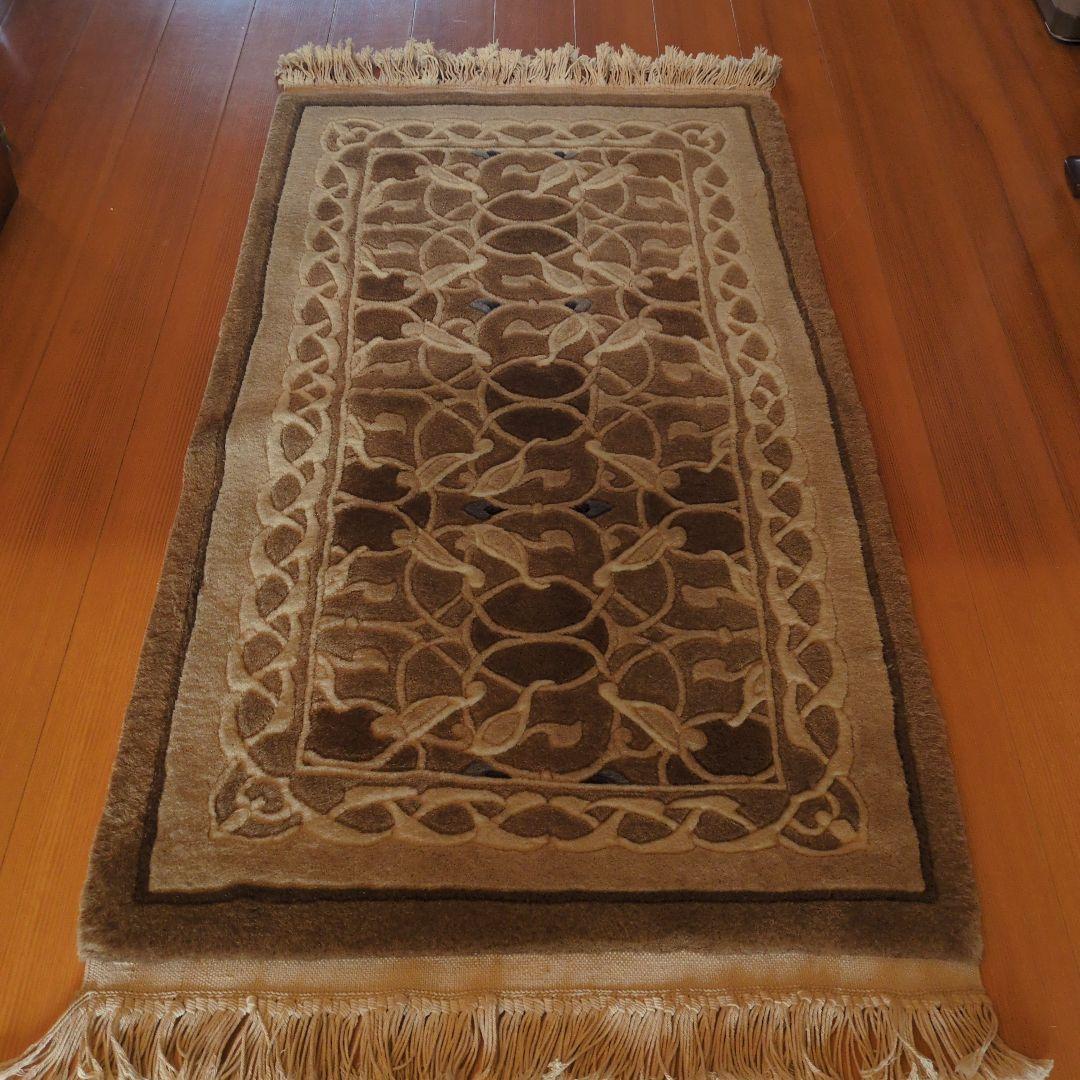 特選　天然色羊毛100% 中国段通 元宝緞通 100段 約130cm×62cm original.jpg?1723793011