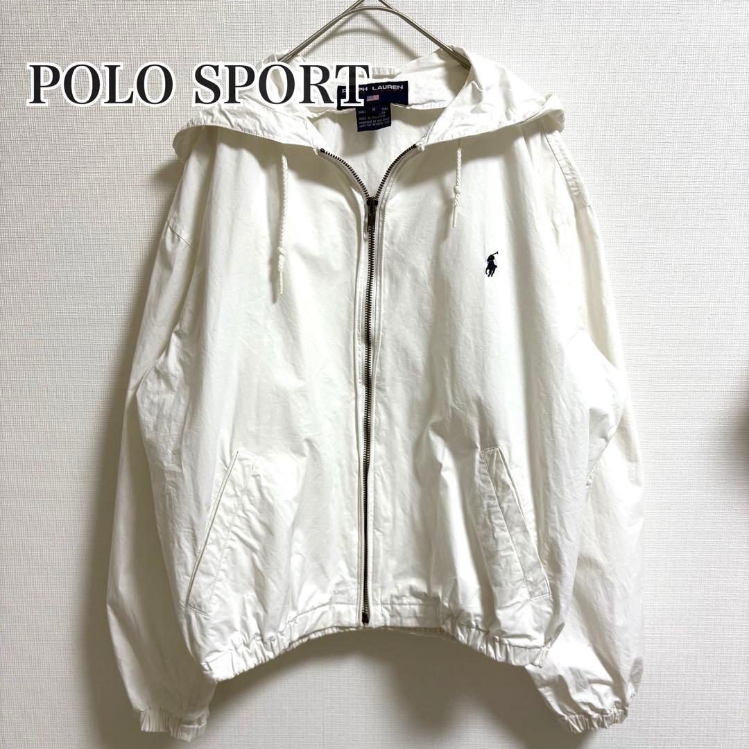 90s POLO SPORT Ralph Lauren コットンジャケット　古着 90s POLO SPORT Zip Up Cotton Jacket トリコ L ポロスポーツ コットン