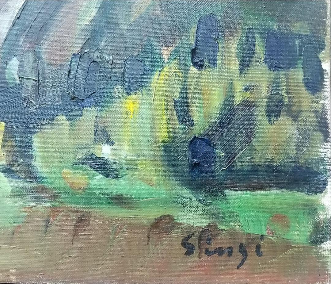 谷川の残雪」1962 F8 絵画 油絵 油彩画 風景画 アート 谷川岳 - メルカリ