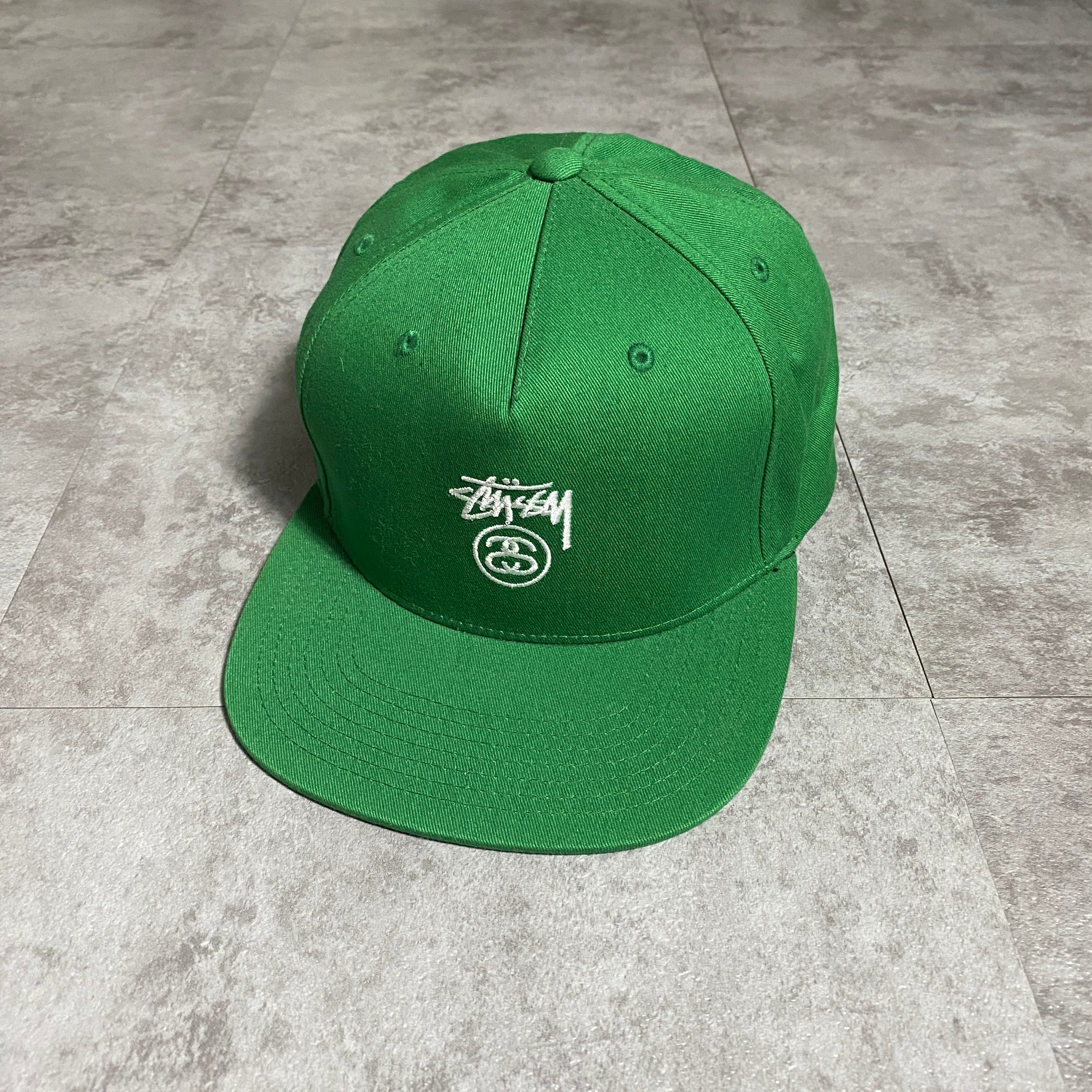 stussy ステューシー SSリンク 刺繍ロゴ スナップバック グリーン 緑