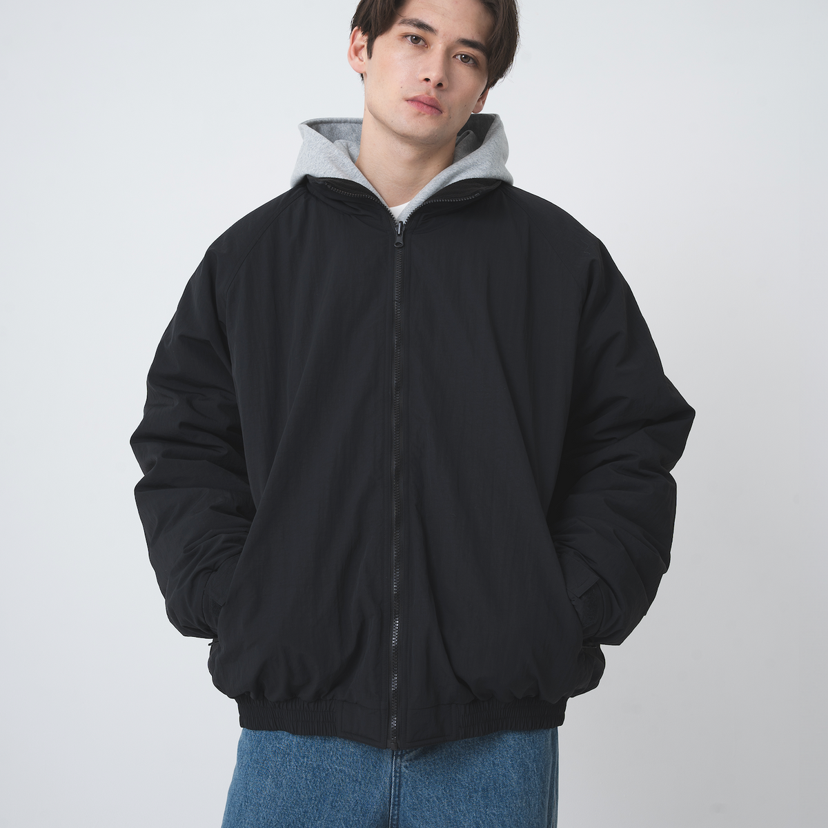 リバーシブルフリースジャケット B5127 ファッション メンズ