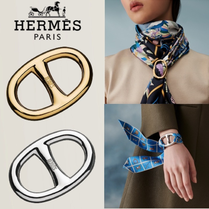 HERMES】《Chaine d'Ancre》 スカーフリング (HERMES/ファッション雑貨