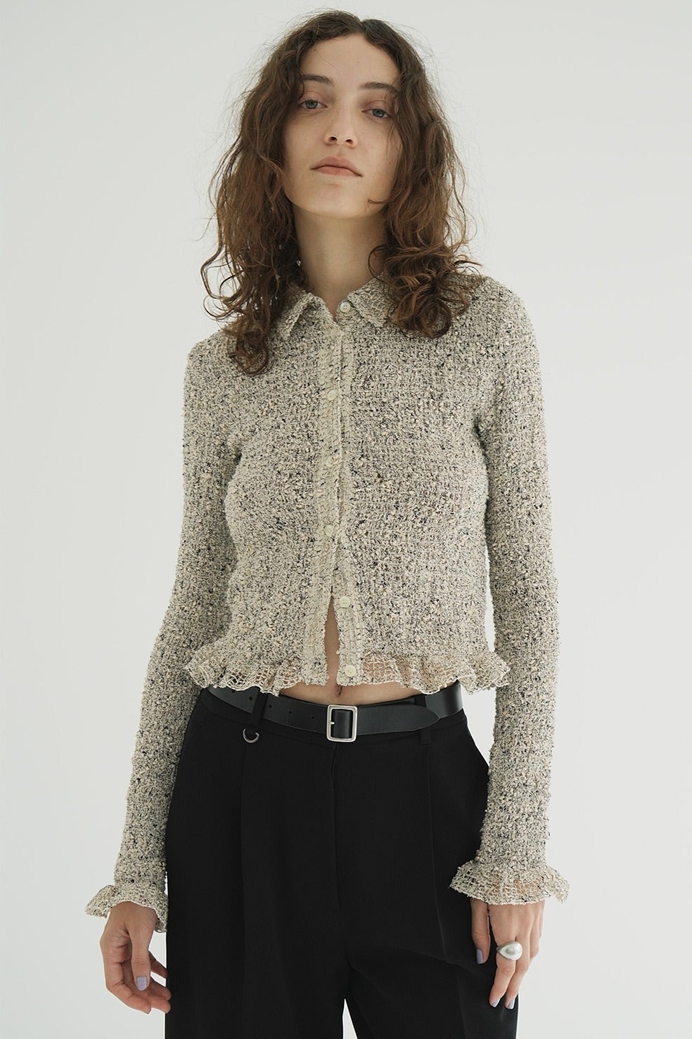 MIX MESH GATHER SHIRT｜TOPS(トップス)｜CLANE OFFICIAL ONLINE STORE